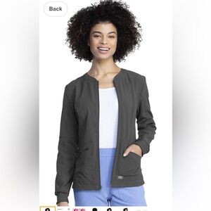 Woman's Dickies Retro Black High Performance Scrub Jacket Size Medium